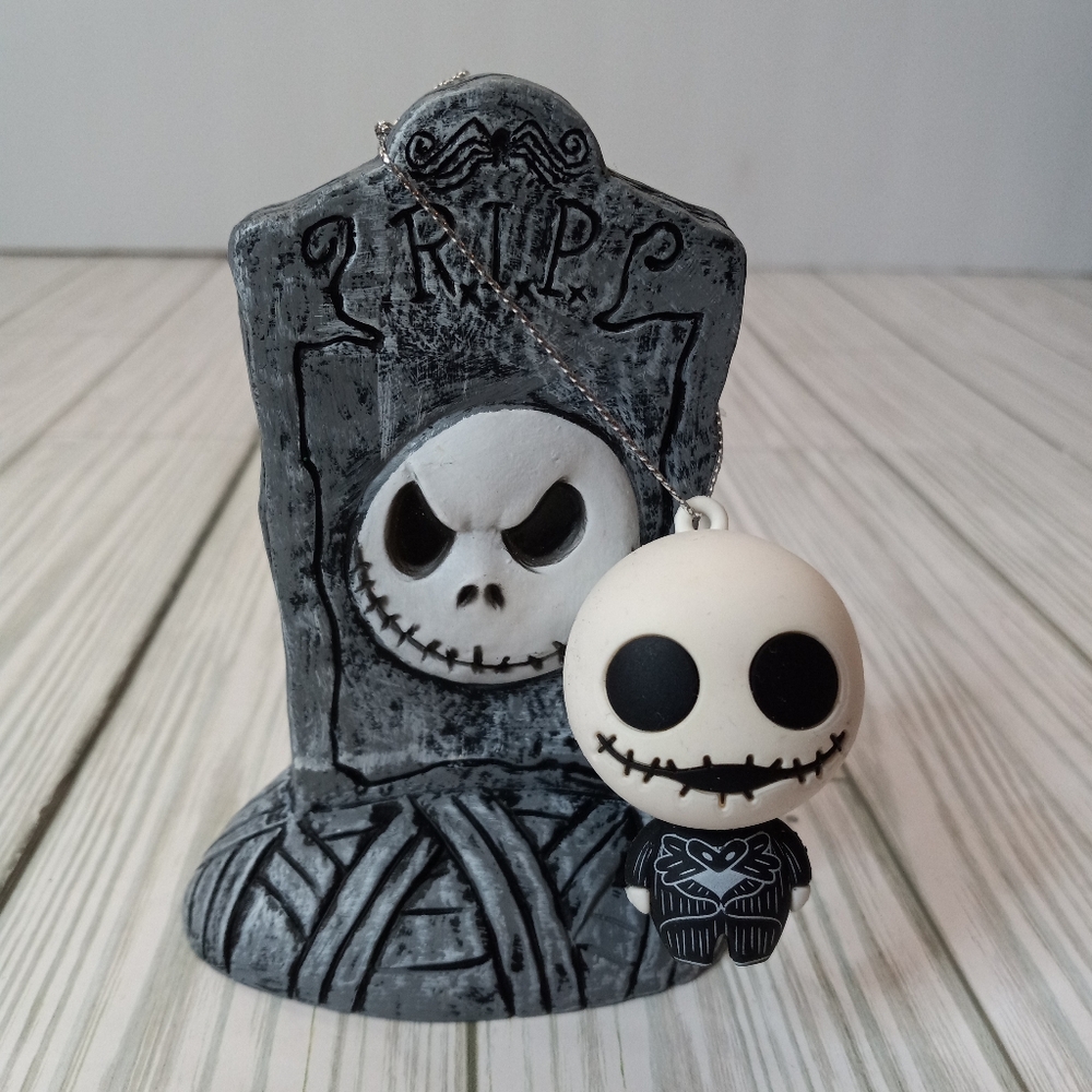 Disney Nightmare Before Christmas Jack Skellington Tombstone & Mini Ornament